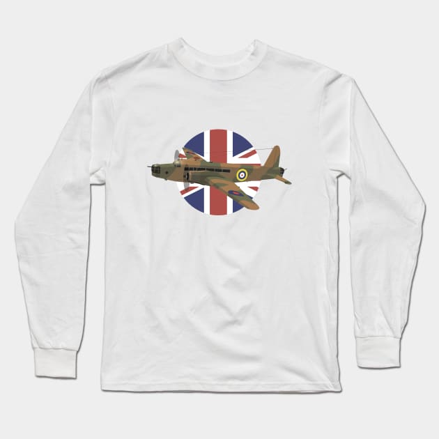 Vickers Wellington British WW2 Airplane Long Sleeve T-Shirt by NorseTech